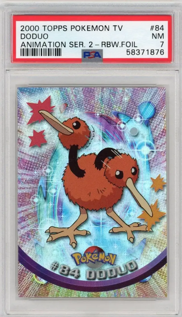 Doduo [Rainbow Foil] #84 - Pokemon 2000 Topps TV