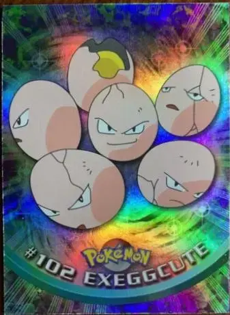 Exeggcute [Rainbow Foil] #102 - Pokemon 2000 Topps TV