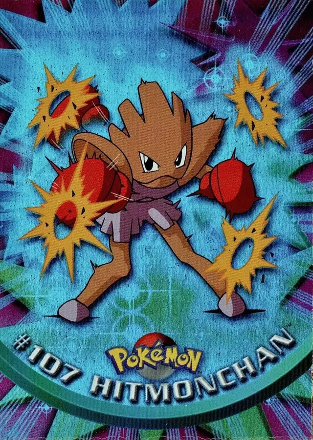 Hitmonchan [Foil] #107 - Pokemon 2000 Topps TV