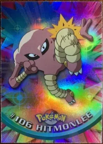 Hitmonlee [Rainbow Foil] #106 - Pokemon 2000 Topps TV