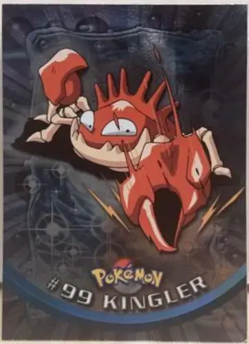 Kingler [Rainbow Foil] #99 - Pokemon 2000 Topps TV