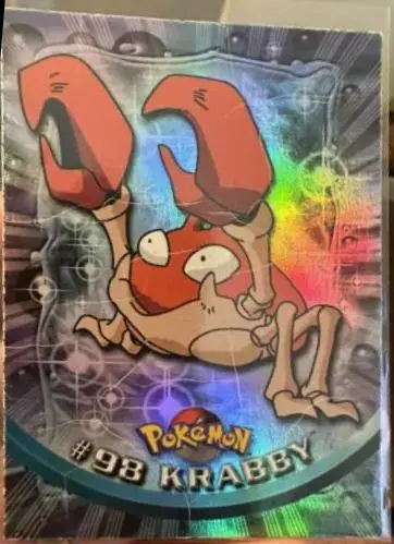 Krabby [Rainbow Foil] #98 - Pokemon 2000 Topps TV