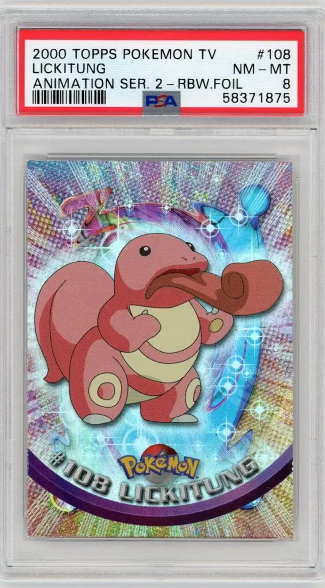 Lickitung [Rainbow Foil] #108 - Pokemon 2000 Topps TV