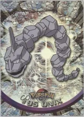 Onix [Rainbow Foil] #95 - Pokemon 2000 Topps TV