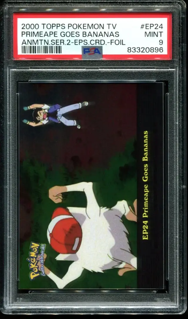 Primeape Goes Bananas [Foil] #EP24 - Pokemon 2000 Topps TV