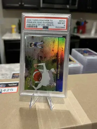 Primeape Goes Bananas [Rainbow Foil] #EP24 - Pokemon 2000 Topps TV