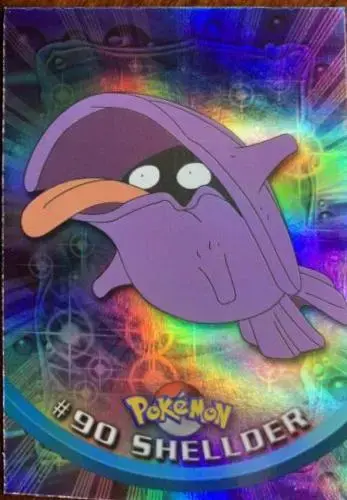 Shellder [Rainbow Foil] #90 - Pokemon 2000 Topps TV