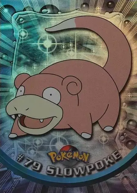Slowpoke [Rainbow Foil] #79 - Pokemon 2000 Topps TV