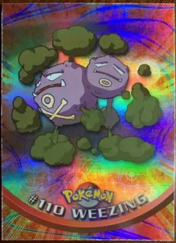 Weezing [Rainbow Foil] #110 - Pokemon 2000 Topps TV
