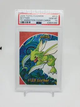 Scyther #PC9 - Pokemon 2000 Topps TV Clear