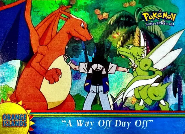A Way Off Day Off [Rainbow Foil] #OR15 - Pokemon 2000 Topps TV Episode