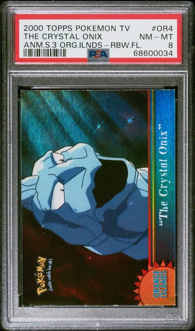The Crystal Onix [Rainbow Foil] #OR4 - Pokemon 2000 Topps TV Episode