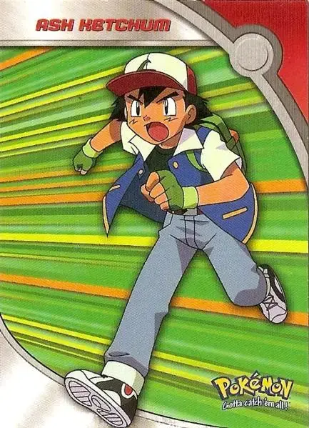 Ash Ketchum #HV1 - Pokemon 2000 Topps TV Heroes & Villians