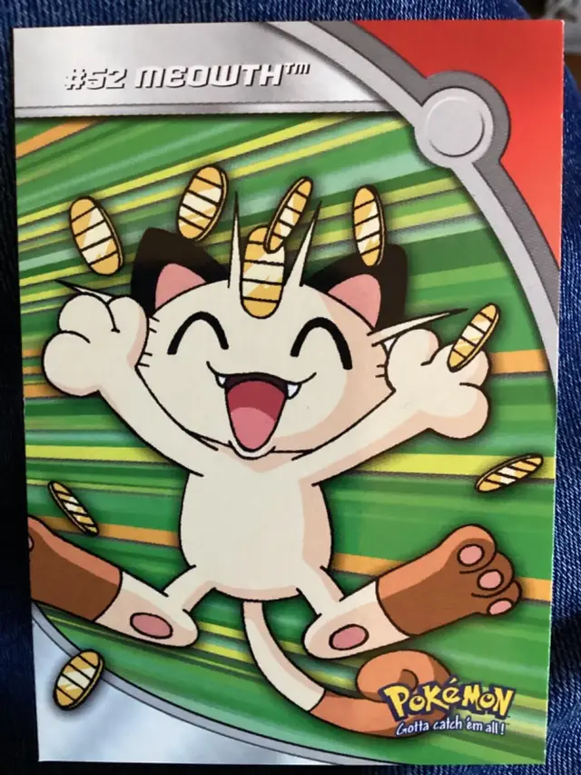 Meowth #HV9 - Pokemon 2000 Topps TV Heroes & Villians
