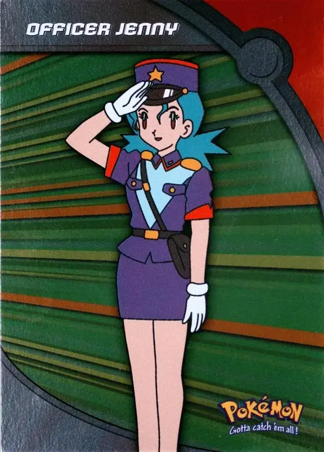 Officer Jenny #HV17 - Pokemon 2000 Topps TV Heroes & Villians