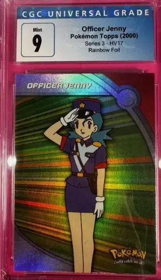 Officer Jenny [Rainbow Foil] #HV17 - Pokemon 2000 Topps TV Heroes & Villians