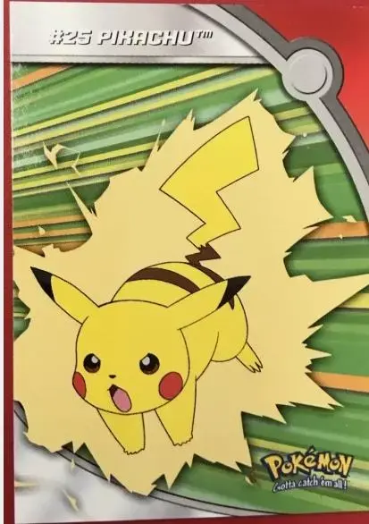 Pikachu #HV6 - Pokemon 2000 Topps TV Heroes & Villians