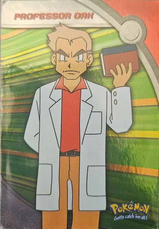 Professor Oak [Foil] #HV12 - Pokemon 2000 Topps TV Heroes & Villians