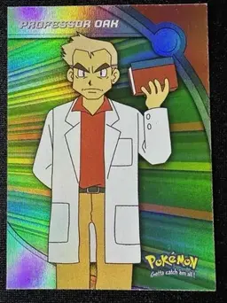 Professor Oak [Rainbow Foil] #HV12 - Pokemon 2000 Topps TV Heroes & Villians