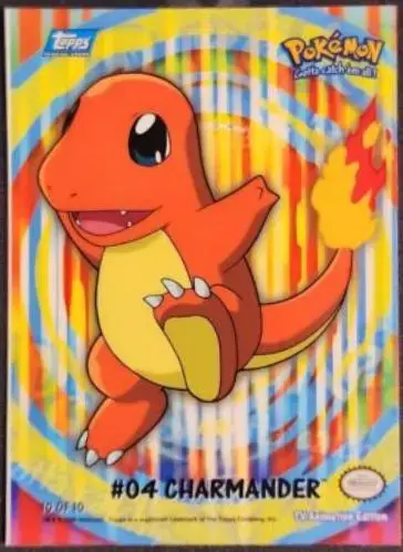 Charmander #10 - Pokemon 2000 Topps TV Sticker
