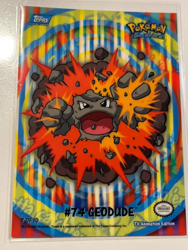 Geodude #7 - Pokemon 2000 Topps TV Sticker
