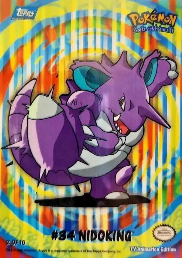 Nidoking #2 - Pokemon 2000 Topps TV Sticker