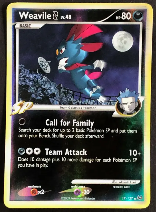 Weavile G [Reverse Holo] - Pokemon Platinum #17