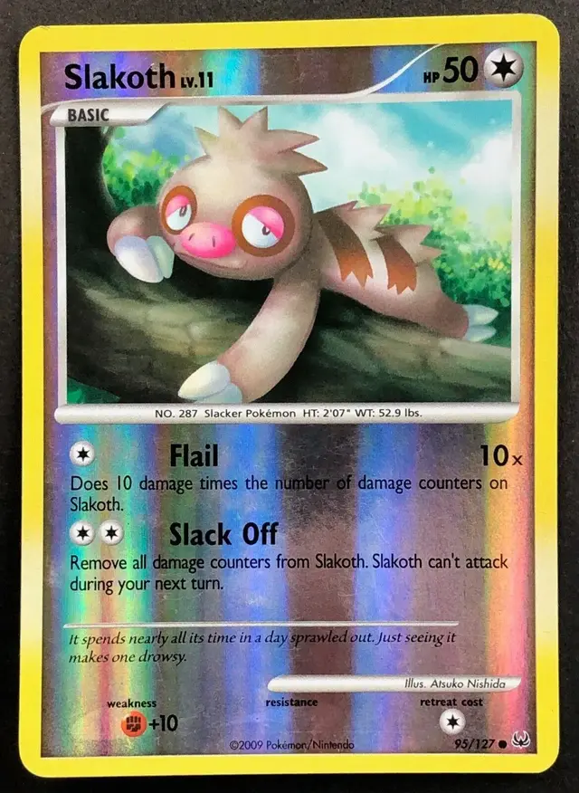 Slakoth [Reverse Holo] - Pokemon Platinum #95
