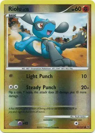 Riolu [Reverse Holo] - Pokemon Platinum #91