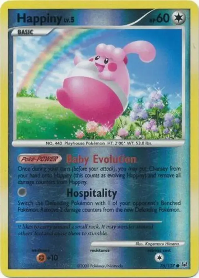 Happiny [Reverse Holo] - Pokemon Platinum #76