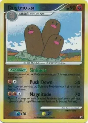 Dugtrio [Reverse Holo] - Pokemon Platinum #24
