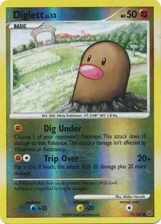 Diglett [Reverse Holo] - Pokemon Platinum #72
