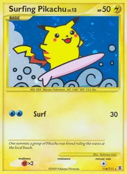 Surfing Pikachu #114 - Pokemon Rising Rivals