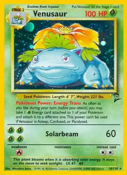Venusaur #18 - Pokemon Base Set 2