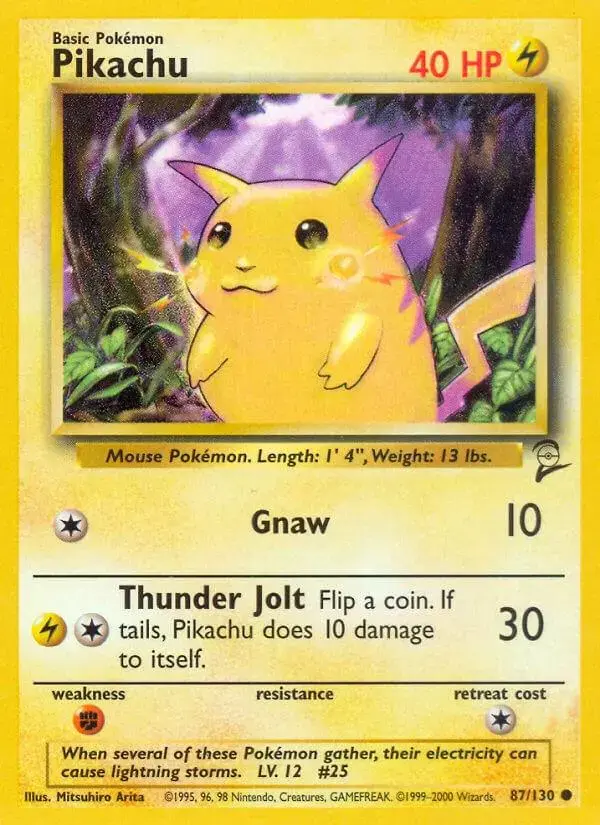 Pikachu - Pokemon Base Set 2 #87
