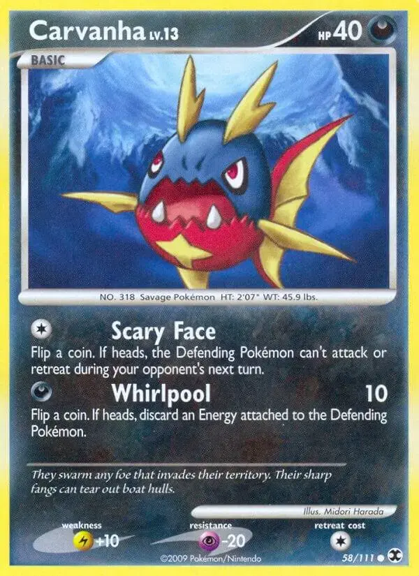 Carvanha - Pokemon Rising Rivals #58