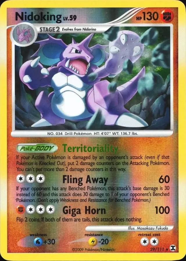 Nidoking [Reverse Holo] - Pokemon Rising Rivals #29