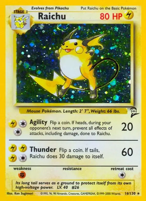 Raichu - Pokemon Base Set 2 #16