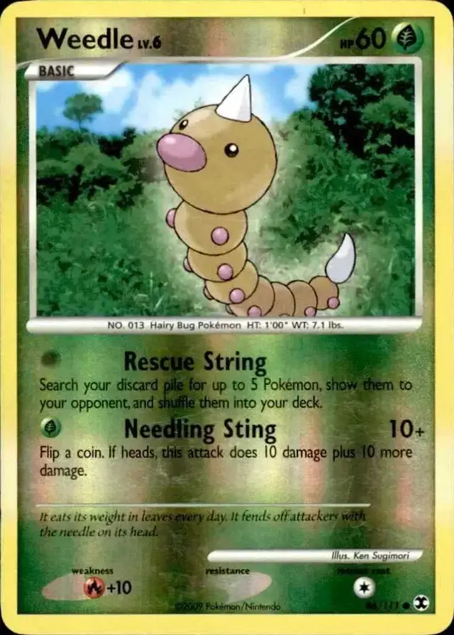 Weedle [Reverse Holo] - Pokemon Rising Rivals #86