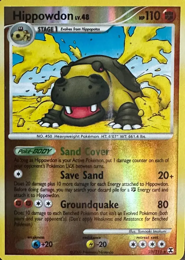 Hippowdon [Reverse Holo] - Pokemon Rising Rivals #25