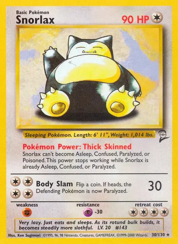 Snorlax - Pokemon Base Set 2 #30