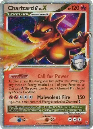 Pokemon Supreme Victors set - most valuable card artwork (Charizard G LV. X)