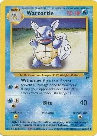 Wartortle - Pokemon Base Set 2 #63
