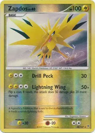 Zapdos [Reverse Holo] - Pokemon Supreme Victors #48