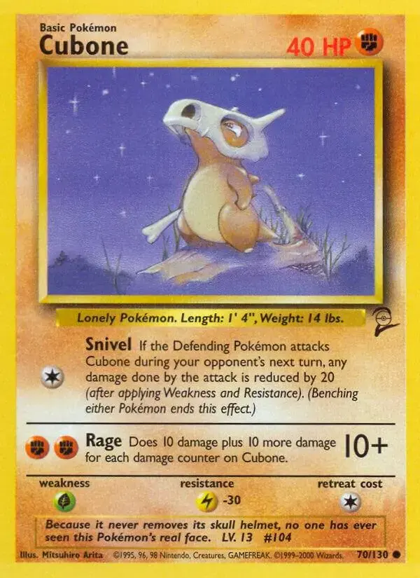 Cubone - Pokemon Base Set 2 #70