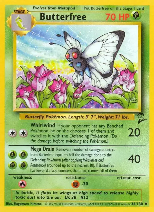 Butterfree - Pokemon Base Set 2 #34