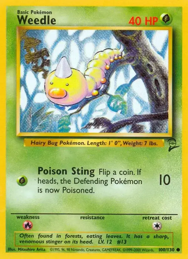 Weedle - Pokemon Base Set 2 #100