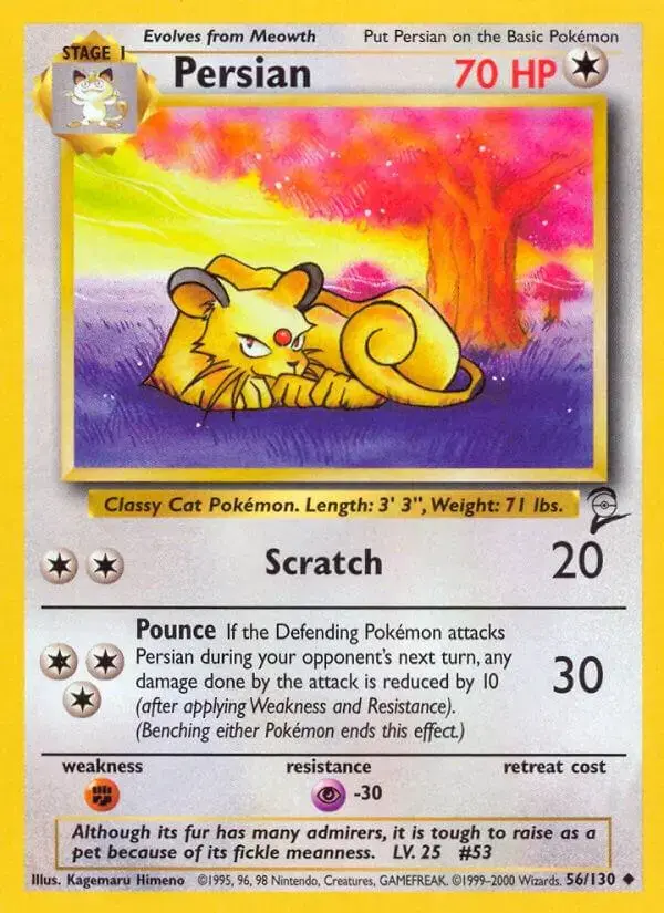 Persian - Pokemon Base Set 2 #56