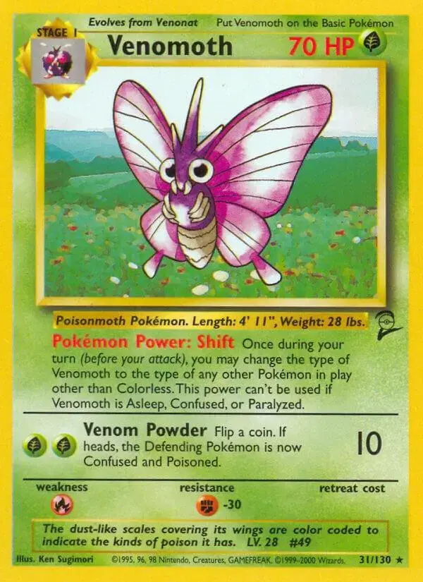 Venomoth - Pokemon Base Set 2 #31