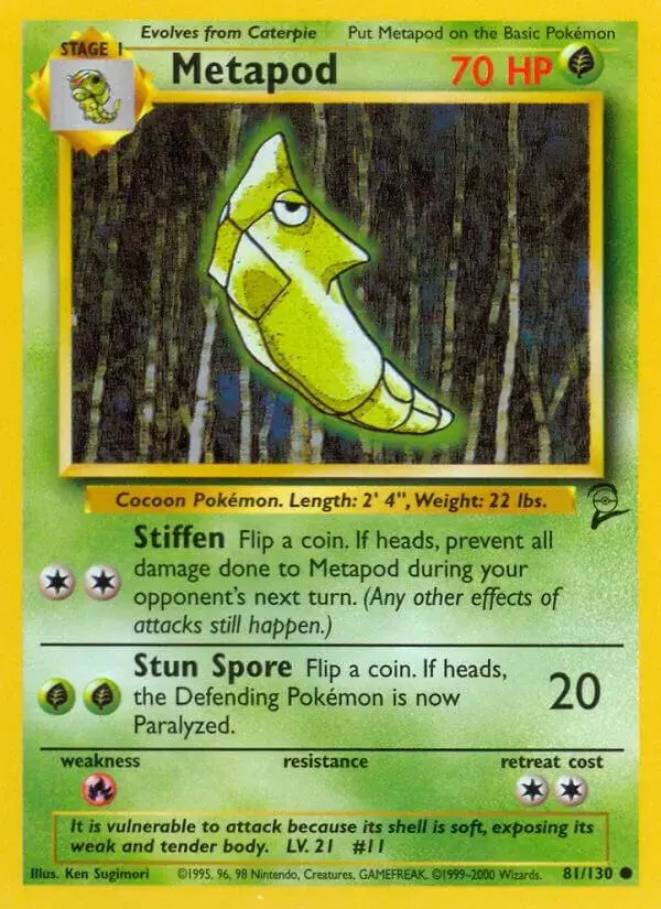 Metapod - Pokemon Base Set 2 #81